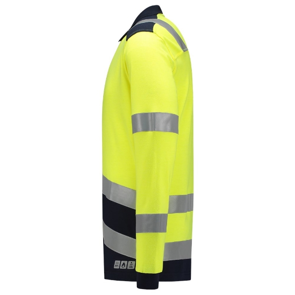 Afbeeldingen van TRICORP SAFETY Poloshirt Multinorm Bicolor 203003 fluor geel/ink XS