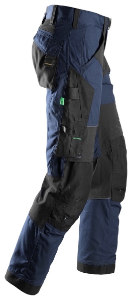 Afbeeldingen van Snickers Workwear FlexiWork, Werkbroek+ 6903 blauw/zwart 56