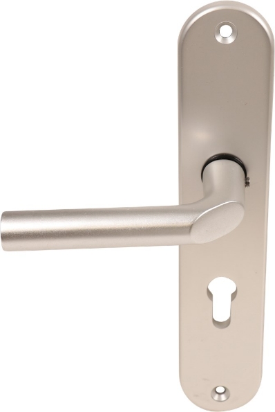 Afbeeldingen van Oxloc veiligheidslangschild met deurduwer met kerntrekbeveiliging aluminium