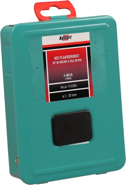Afbeeldingen van Kelfort Plaatborenset conisch HSS cilindrisch 3-30mm 3 dlg