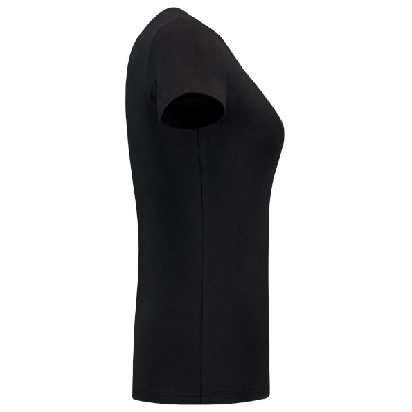 Afbeeldingen van TRICORP CASUAL T-Shirt V Hals Fitted Dames 101008 zwart S