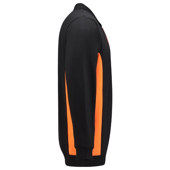 Afbeeldingen van TRICORP WORKWEAR Polosweater Bicolor 302003 zwart/oranje XS