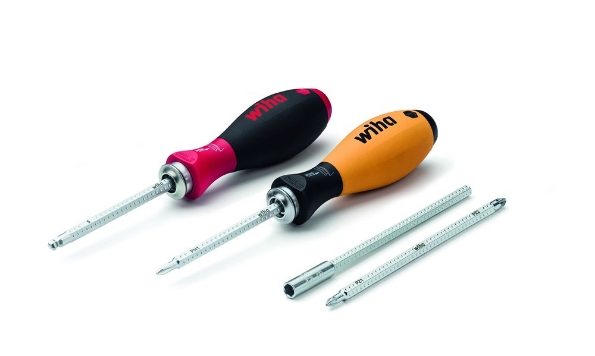 Afbeeldingen van Wiha Schroevendraaier met wisselschachtenset SYSTEM 6 assorti 7-delig incl. roletui 284T
