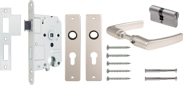 Afbeeldingen van Oxloc Dag- en nachtslotset deurbeslagset compleet