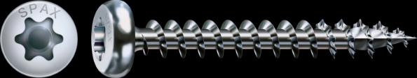 Afbeeldingen van Spax spaanplaatschroef bolkop t-star plus