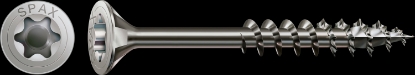 Afbeeldingen van Spax spaanplaatschroef rvs A2 platkop t-star plus