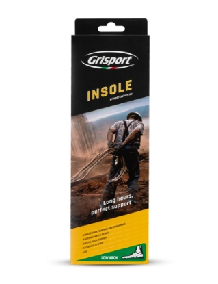 Afbeeldingen van Grisport Inlegzool lage voetboog zwart 46