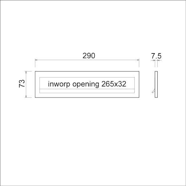 Afbeeldingen van AMI Briefplaat met veer DL Postkast 290x73, inclusief veer, z2