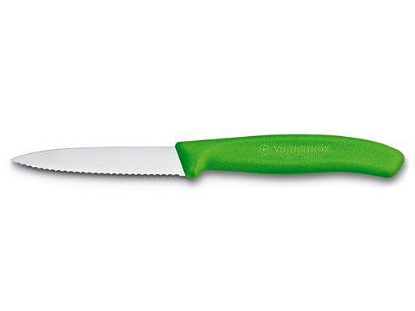 Afbeeldingen van Groente-schilmes,Victorinox,SwissClassic,rvs/groen PP,kartel 8cm