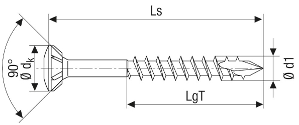 Afbeeldingen van SPAX Spaanplaatschroef, 4.5 x 45 mm, t20, platkop, boorpunt, rvs a2