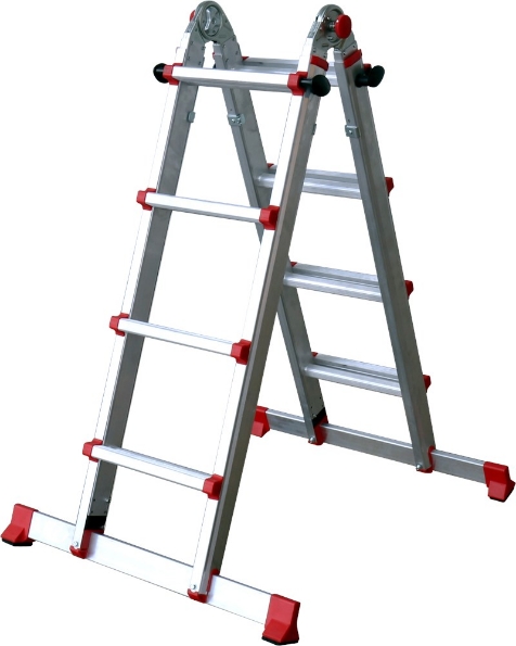 Afbeeldingen van Kelfort Vouwladder telescopisch 4x4