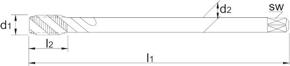 Afbeeldingen van Phantom Phantom HSS-E Machinetap DIN 376 Metrisch stoomontlaten roestvaststaal 23.451 M12x1,75