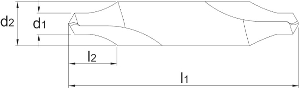 Afbeeldingen van Phantom HSS Centerboor DIN 333-R met radius‚ 60° 15.250 1x4mm