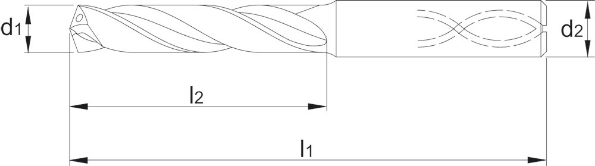 Afbeeldingen van Phantom UNI VHM Spiraalboor DIN 6537-K 3xD met koelkanaal‚ TiAlN 11.253 13,0mm