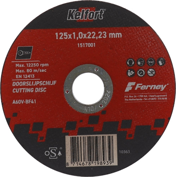 Afbeeldingen van Kelfort doorslijpschijf vlak staal 125x1.0mm