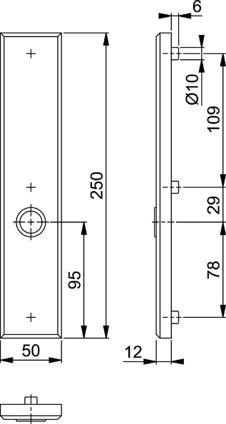 Afbeeldingen van HOPPE Veiligheidsschild recht comfort blind f1 2235S