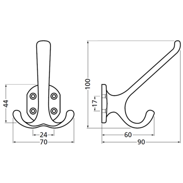 Afbeeldingen van Hermeta Hoed-/jashaak dubbel 0028