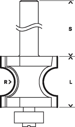 Afbeeldingen van Bosch Halfholprofielfrezen hm 6x19x8
