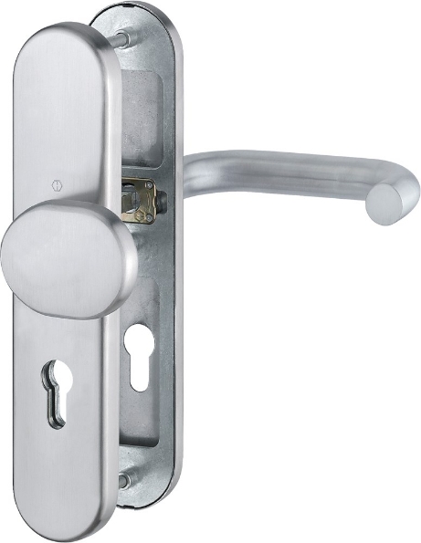 Afbeeldingen van HOPPE Veiligheids voordeurgarnituur Paris pc72 rvs E86G/3331/3310/138Z