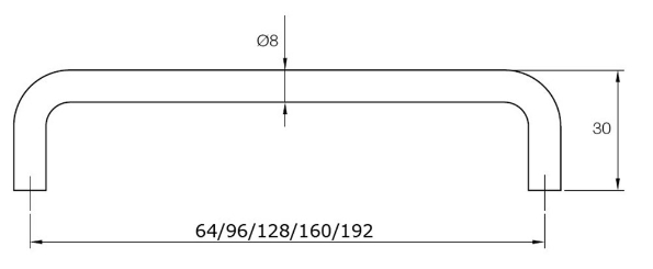 Afbeeldingen van Didheya Meubelgreep Beugel d10 rvs 512mm