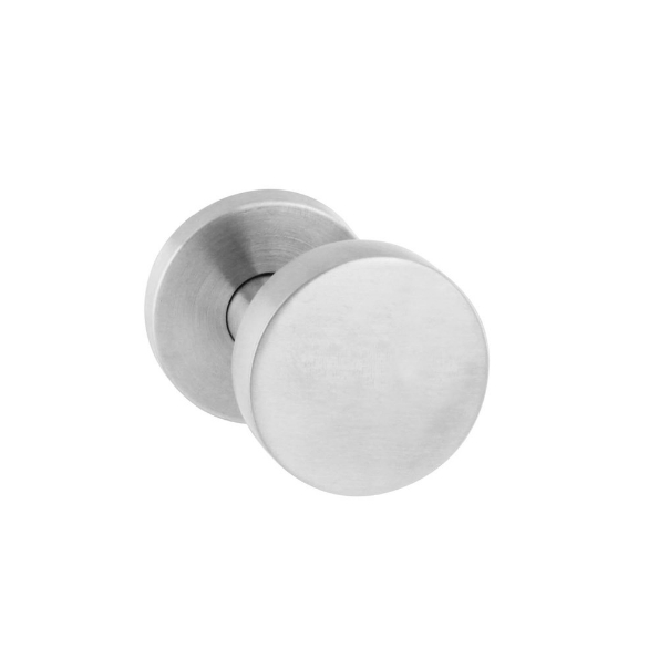 Afbeeldingen van INTERSTEEL Knop rond verkropt rvs geborsteld 2186