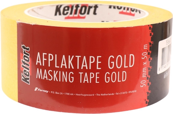 Afbeeldingen van Kelfort Afplaktape Gold 50mm x 50 meter