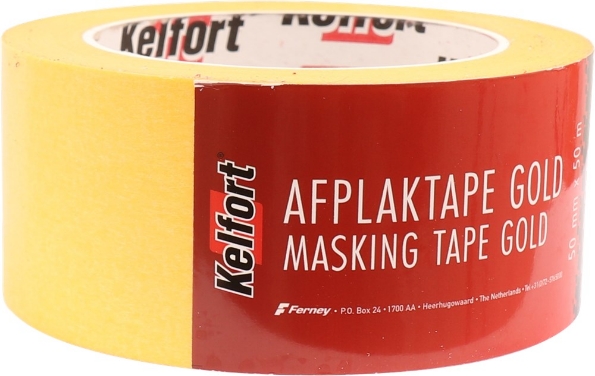 Afbeeldingen van Kelfort Afplaktape Gold 50mm x 50 meter