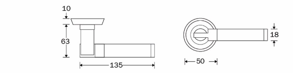 Afbeeldingen van Cardea Krukgarnituur Fondo op rozet