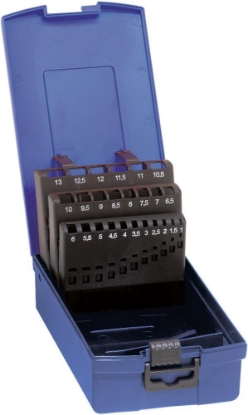 Afbeeldingen van FORUM Spiraalboren cassette 50-delig, kunststof, leeg 1-5,9mm