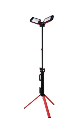 Afbeeldingen van Serenco hybride werklamp met dubbele kop inclusief statief