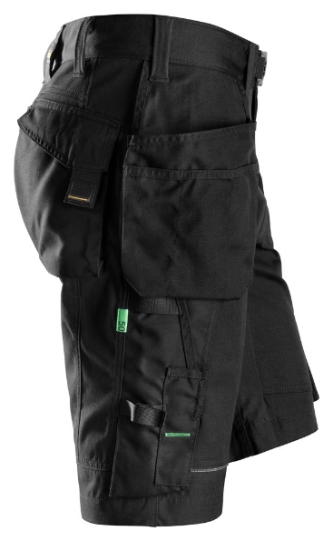Afbeeldingen van Snickers Workwear FlexiWork, Korte Broek+ met holsterzakken 6904 zwart 60