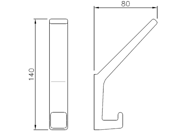 Afbeeldingen van NORMBAU Haak 2400 HH76 Kleur 019