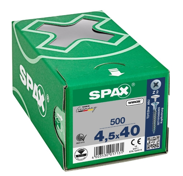 Afbeeldingen van SPAX Spiegelschroef, 4.5 x 40 mm, gegalvaniseerd, verzinkt