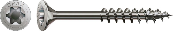 Afbeeldingen van SPAX Spaanplaatschroef, 5.0 x 120 mm, t20, platkop, rvs a2