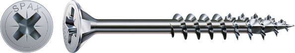 Afbeeldingen van SPAX Spaanplaatschroef Blank verzinkt A2J 4,5x50 PK