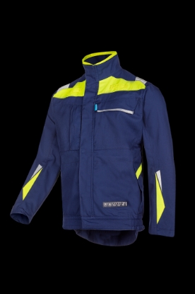 Afbeeldingen van Sioen jack Laruns multinorm ARC marineblauw/fluor geel