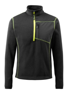 Afbeeldingen van MASCOT® Gebreide trui met korte rits 50149 reims zwart L