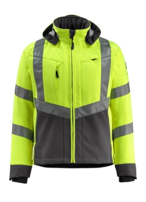 Afbeeldingen van MASCOT® Softshell jas 15502 fluor geel/donker antraciet 2XL