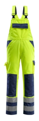 Afbeeldingen van MASCOT® Amerikaanse overall met kniezakken 07169 fluor Geel/Marine blauw 60