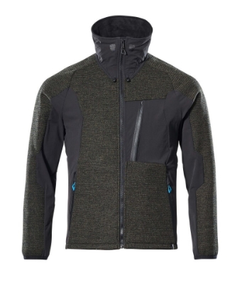 Afbeeldingen van MASCOT® Gebreide jas met rits 17105 mosgroen/zwart XS