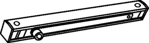 Afbeeldingen van GEZE T-Stop glijrail-BG + arm TS5000-BG zilverkleurig