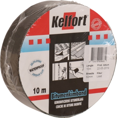 Afbeeldingen van Kelfort bitumenkimband 50 mm 10 meter lood kleur