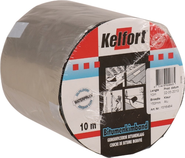 Afbeeldingen van Kelfort bitumenkimband 150 mm 10 meter aluminium kleur