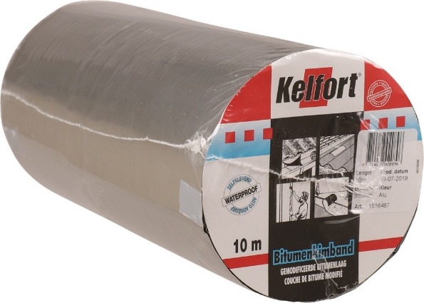 Afbeeldingen van Kelfort bitumenkimband 300 mm 10 meter aluminium kleur