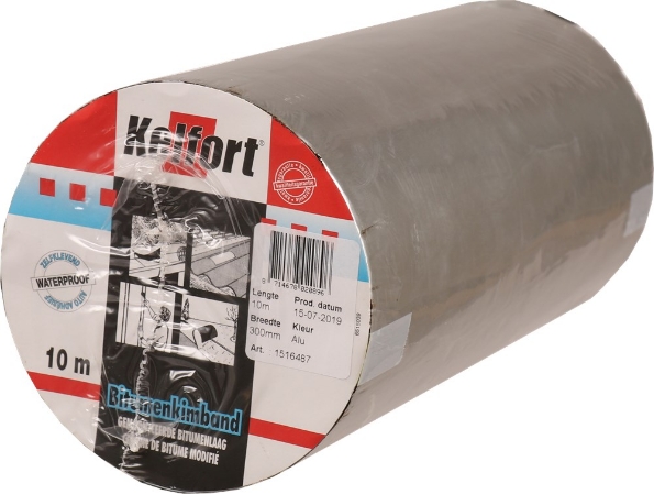 Afbeeldingen van Kelfort bitumenkimband 300 mm 10 meter aluminium kleur