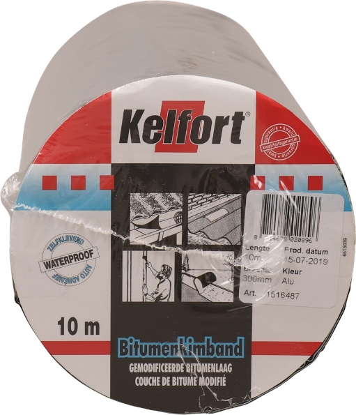 Afbeeldingen van Kelfort bitumenkimband 300 mm 10 meter aluminium kleur