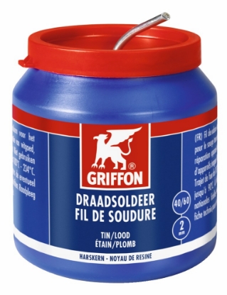 Afbeeldingen van Griffon Draadsoldeer tin/lood 40/60 harskern 2mm 500g