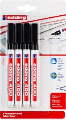 Afbeeldingen van Edding viltstift 400, 1 mm, 8279001, rond, zwart