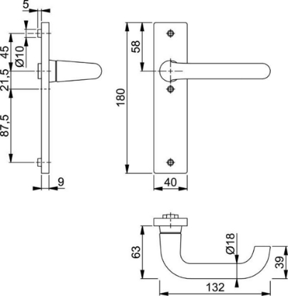 Afbeeldingen van HOPPE Deurkrukgarnituur Paris 138L/228RF-3 Blind