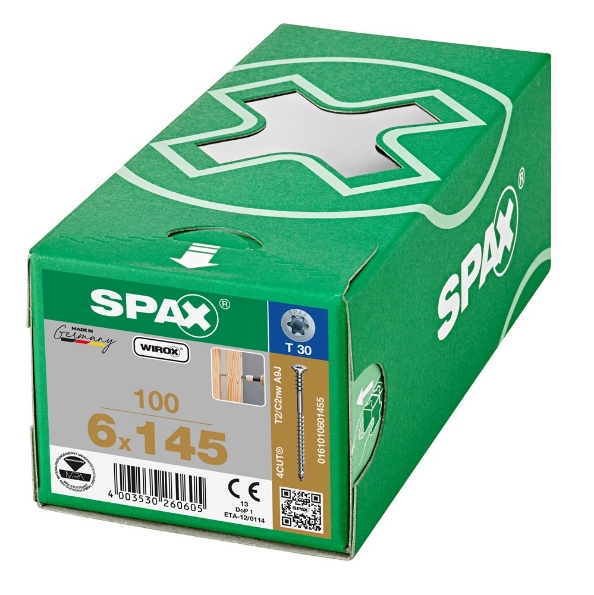 Afbeeldingen van SPAX Stelschroef platkop T-STAR plus staal T30 PK 6.0 x 145